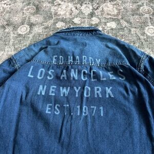 Y2K Ed Hardy Button Up